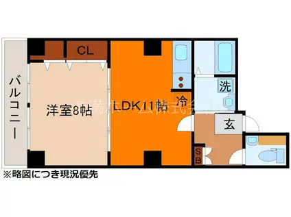 QUINTO五条烏丸(1LDK/5階)の間取り写真