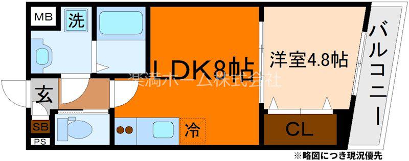 ARCA嵯峨嵐山(1LDK/1階)の間取り写真