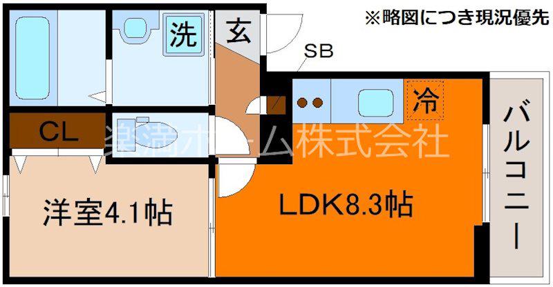 ALEGRIA京都南(1LDK/1階)の間取り写真