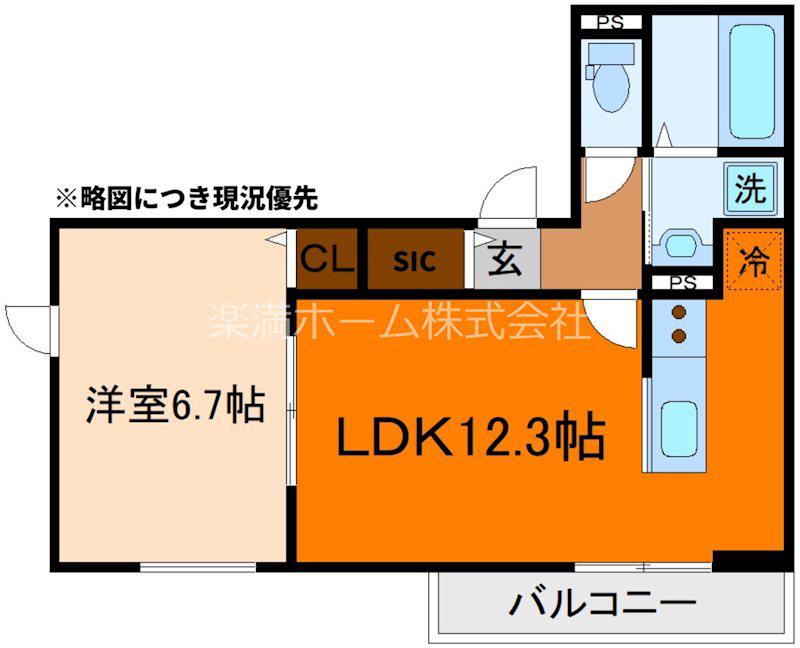 FOREST MAISON 京都北山 ウエスト(1LDK/3階)の間取り写真