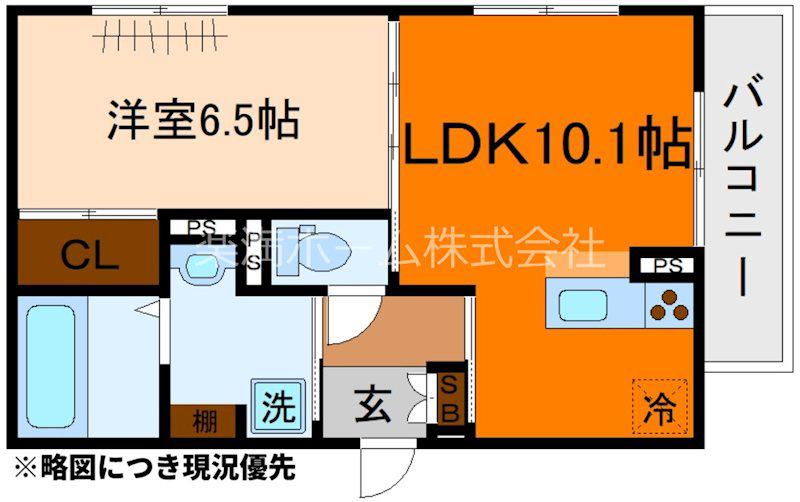 GRAMM西伊達(1LDK/2階)の間取り写真