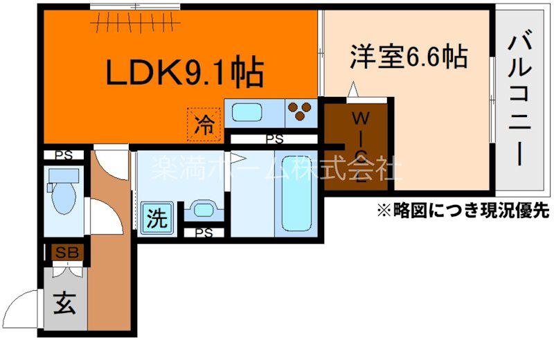 LEGALO伏見(1LDK/3階)の間取り写真