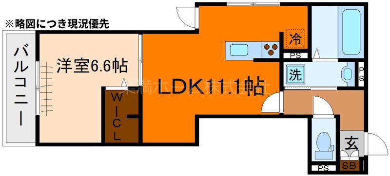 LEGALO伏見(1LDK/3階)の間取り写真