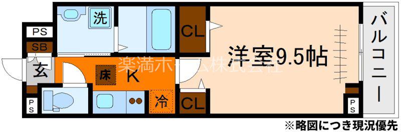 たばさはうすII(1K/1階)の間取り写真