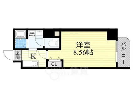 ES-GRANDE大阪同心(1K/5階)の間取り写真