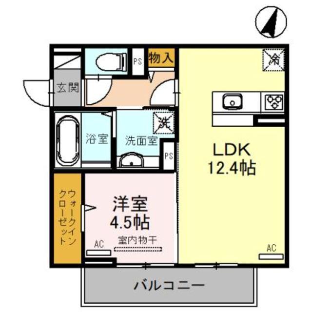 D-ROOM NANKAI(1LDK/2階)の間取り写真