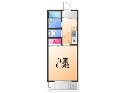 ブランネージュ(1K/1階)の間取り写真