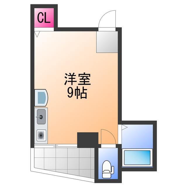 ラフィーネ6号館(ワンルーム/3階)の間取り写真