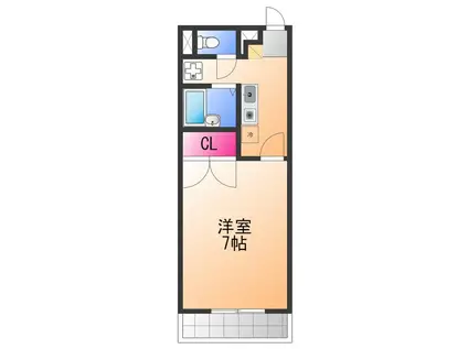 プレジールりんくう(1K/1階)の間取り写真