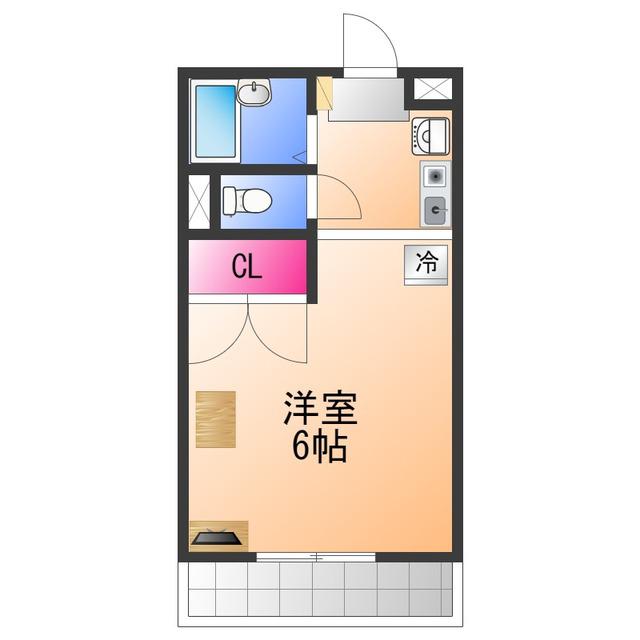 レオパレスフルヤ(1K/2階)の間取り写真