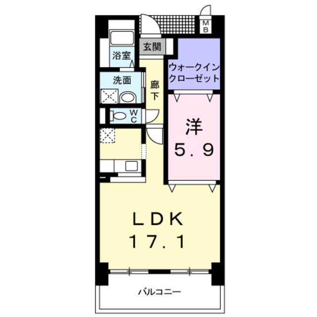 セントレジデンス(1LDK/9階)の間取り写真