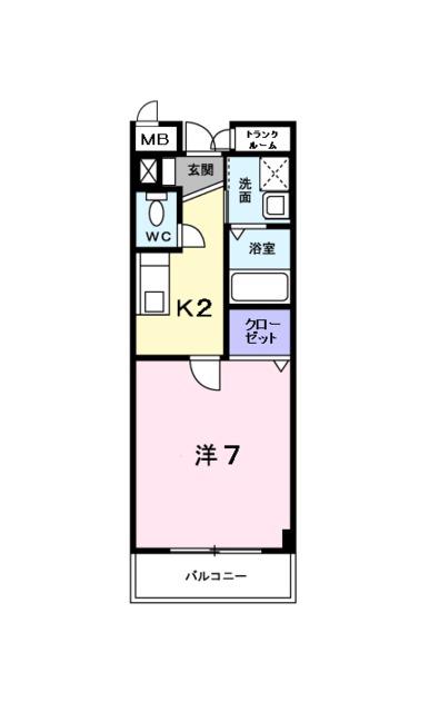 カリーノRプリマヴェーラ(1K/3階)の間取り写真