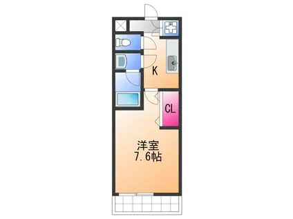 フジパレス吉見(1K/2階)の間取り写真