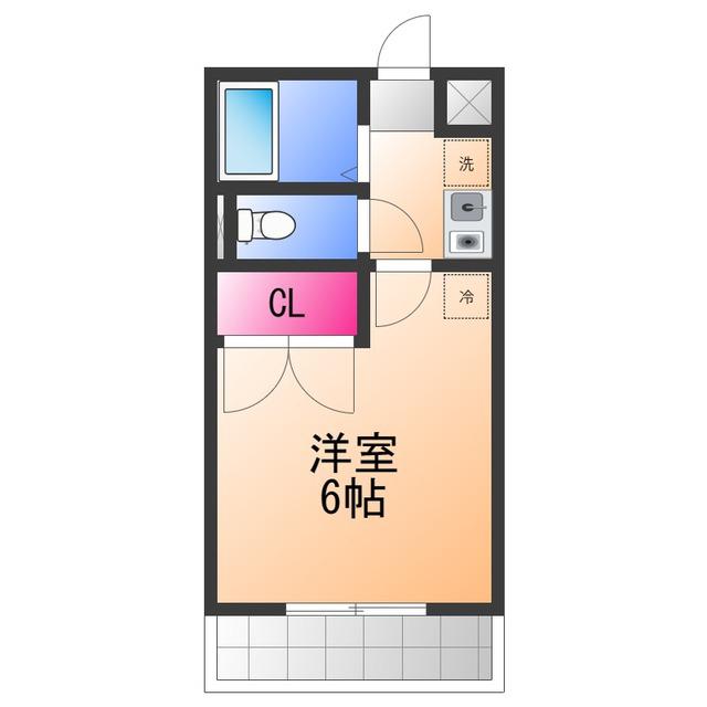 MHOUSE(1K/2階)の間取り写真