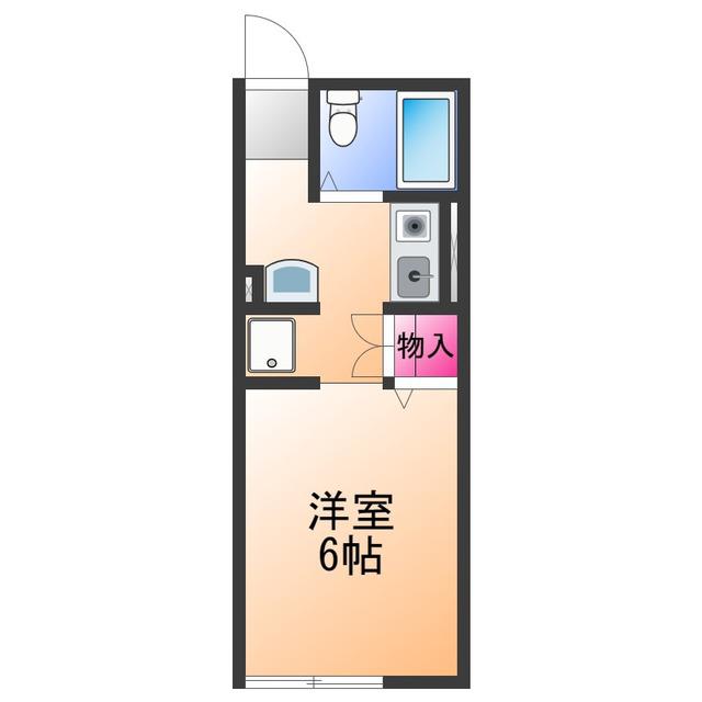 メゾンドソレイユ(1K/2階)の間取り写真