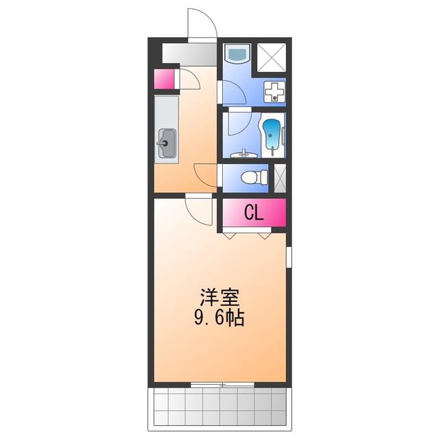 フランディル りんくう(1K/4階)の間取り写真