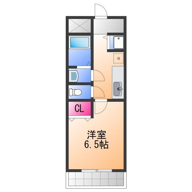 シャンティー泉佐野(1K/2階)の間取り写真