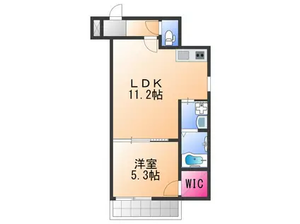 フジパレス泉佐野駅東2番館(1LDK/1階)の間取り写真