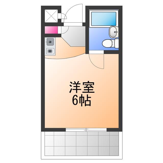 シャルマンフジ大体大(ワンルーム/4階)の間取り写真