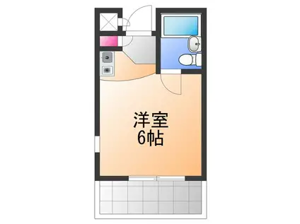 シャルマンフジ大体大(ワンルーム/4階)の間取り写真