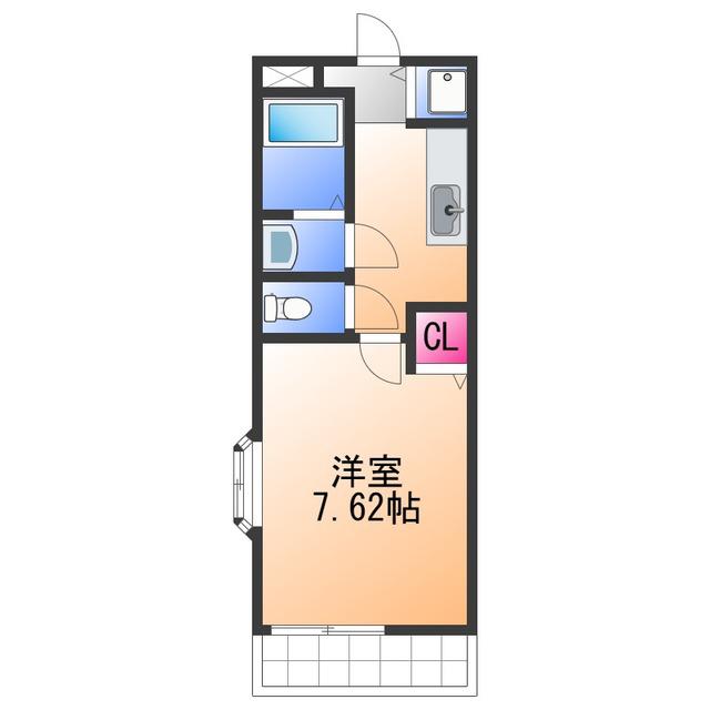 サニーコート日根野(1K/2階)の間取り写真