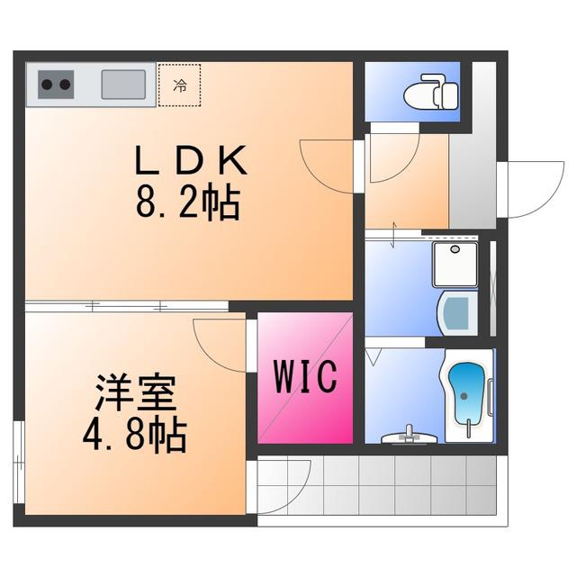 フジパレス南海貝塚駅西2番館(1LDK/3階)の間取り写真