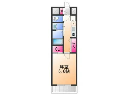 A LA MODE HINENO(1K/5階)の間取り写真