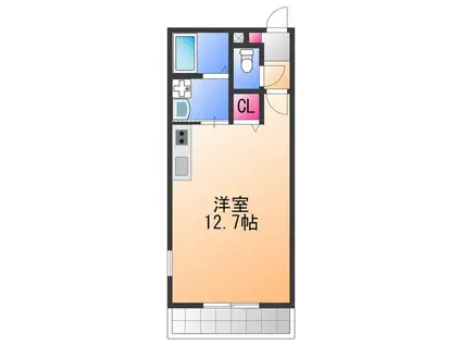 セピアコート(ワンルーム/2階)の間取り写真