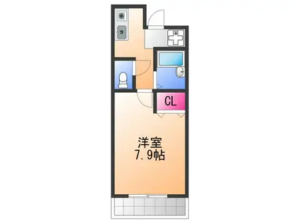 セゾンコート春木(1K/3階)の間取り写真