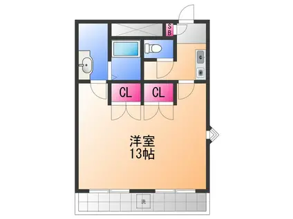 アバンティ貝塚2(1K/3階)の間取り写真