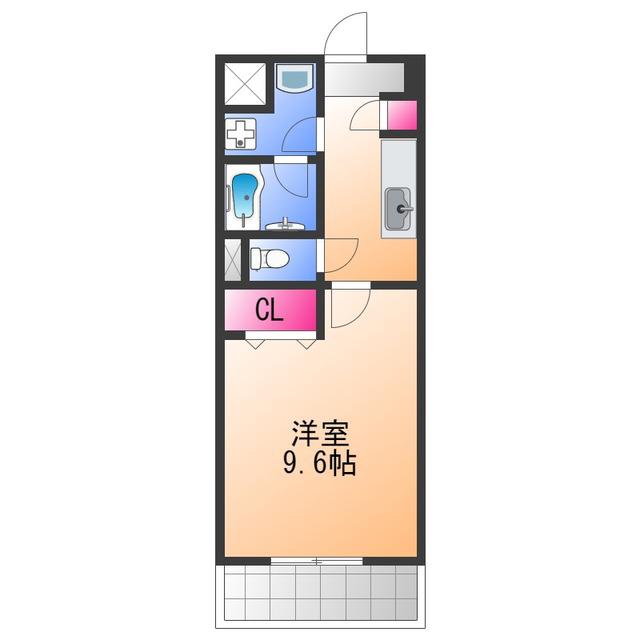 フランディル りんくう(1K/4階)の間取り写真