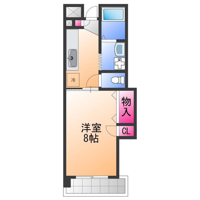 グランシャンブル(1K/3階)の間取り写真