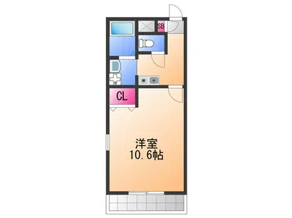 アヴァンセ(1K/2階)の間取り写真