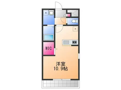 アンプルールユートピア(ワンルーム/1階)の間取り写真