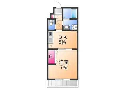 FELIZ高石千代田(1DK/2階)の間取り写真