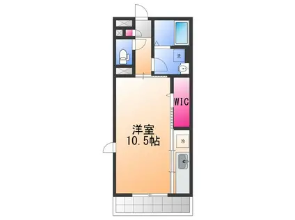 WISTERIA PLACE(ワンルーム/1階)の間取り写真