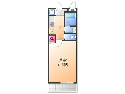 フィオーレ桑原(1K/1階)の間取り写真