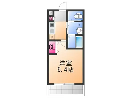 ALEGRIA津久野サウス(1K/1階)の間取り写真