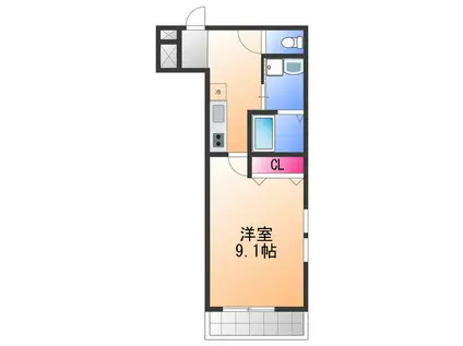 フジパレス高石千代田Ⅰ番館(1K/2階)の間取り写真