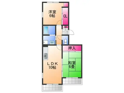 ハイム エミネンス(2LDK/1階)の間取り写真