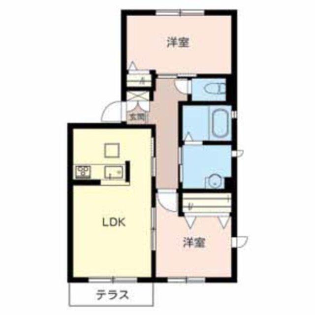 シャーメゾン和泉大宮(2LDK/1階)の間取り写真