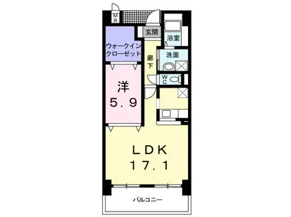 セントレジデンス(1LDK/3階)の間取り写真