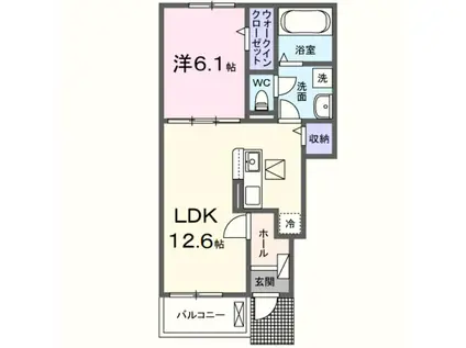 MANOND・JOULE(1LDK/1階)の間取り写真