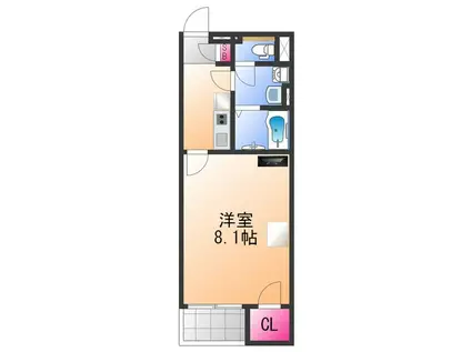 レオネクストひまわり(1K/1階)の間取り写真