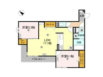 RETREAT 25(2LDK/1階)の間取り写真