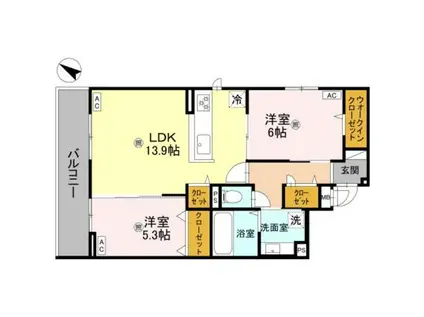 RETREAT 25(2LDK/3階)の間取り写真