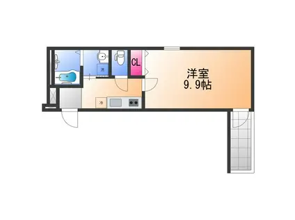 フジパレス堺鳳駅北Ⅰ番館(1K/1階)の間取り写真