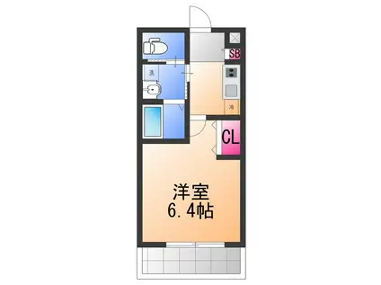 ALEGRIA津久野サウス(1K/2階)の間取り写真