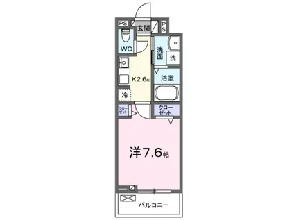 ヒカルサ堺市文珠橋通1(1K/3階)の間取り写真