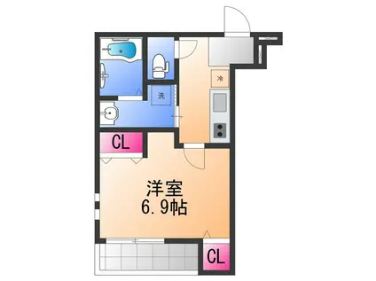 フジパレス諏訪ノ森駅東(1K/3階)の間取り写真